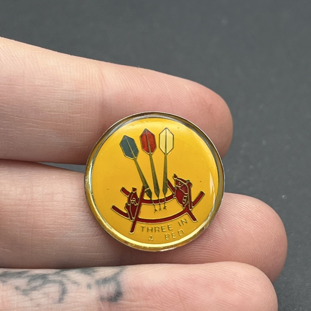 Darts Three In A Bed Lapel Hat Pin
